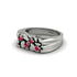 Ruby Cluster Elegance Men's Fashion Ring - Navy No. 12 image 3
