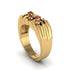 Ruby Cluster Elegance Men's Fashion Ring - Navy No. 10 image 1
