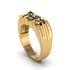 Sapphire Cluster Elegance Men's Fashion Ring - Navy No. 13