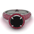 Black Diamond Cluster Halo Engagement Ring - Katie No. 54 image 3