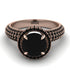 Black Diamond Cluster Halo Engagement Ring - Katie No. 38 image 3