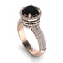 Black Diamond Cluster Halo Engagement Ring - Katie No. 8 image 1