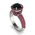 Black Diamond Cluster Halo Engagement Ring - Katie No. 54