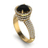 Black Diamond Cluster Halo Engagement Ring - Katie No. 7 image 1