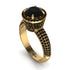Black Diamond Cluster Halo Engagement Ring - Katie No. 37