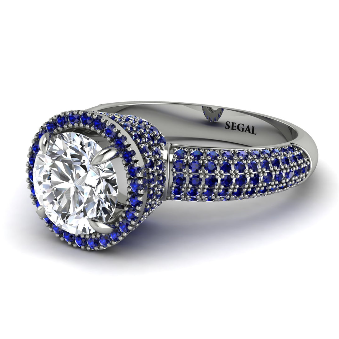 Diamond Cluster Halo Engagement Ring - Katie No. 63