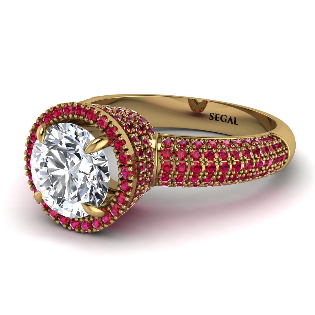 Diamond Cluster Halo Engagement Ring - Katie No. 46