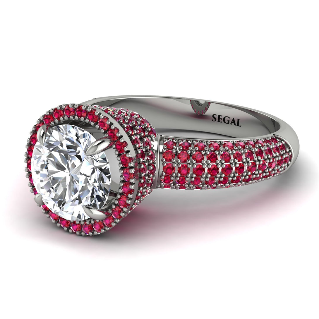 Diamond Cluster Halo Engagement Ring - Katie No. 48