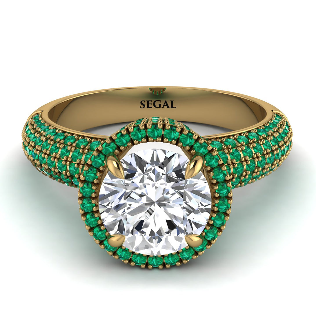 Diamond Cluster Halo Engagement Ring - Katie No. 16