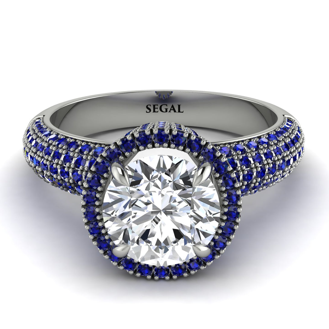 Diamond Cluster Halo Engagement Ring - Katie No. 63