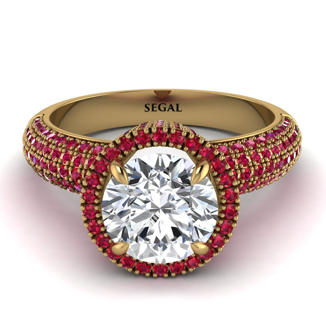 Diamond Cluster Halo Engagement Ring - Katie No. 46