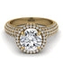 Diamond Cluster Halo Engagement Ring - Katie No. 1