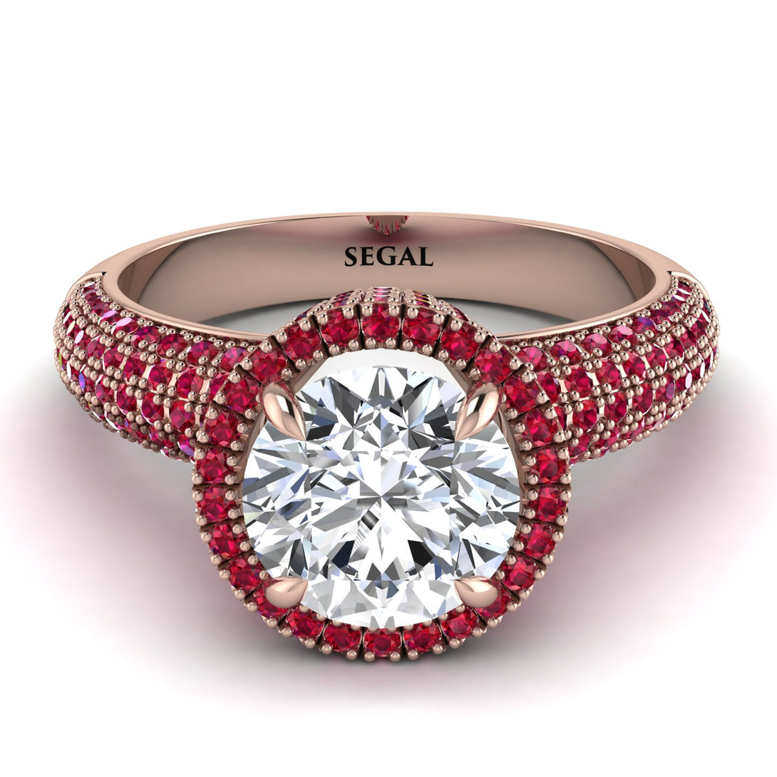 Diamond Cluster Halo Engagement Ring - Katie No. 47