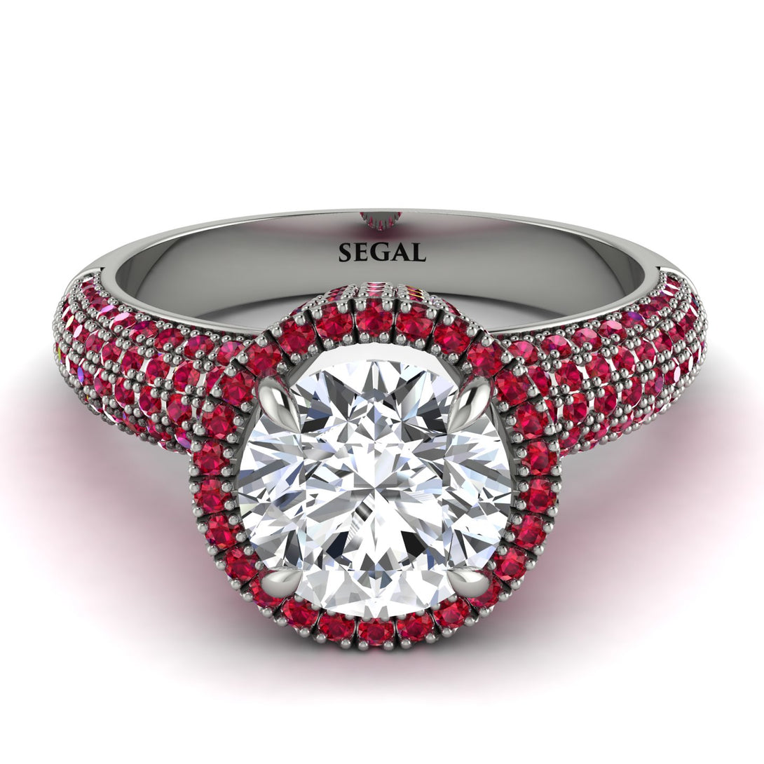 Diamond Cluster Halo Engagement Ring - Katie No. 48