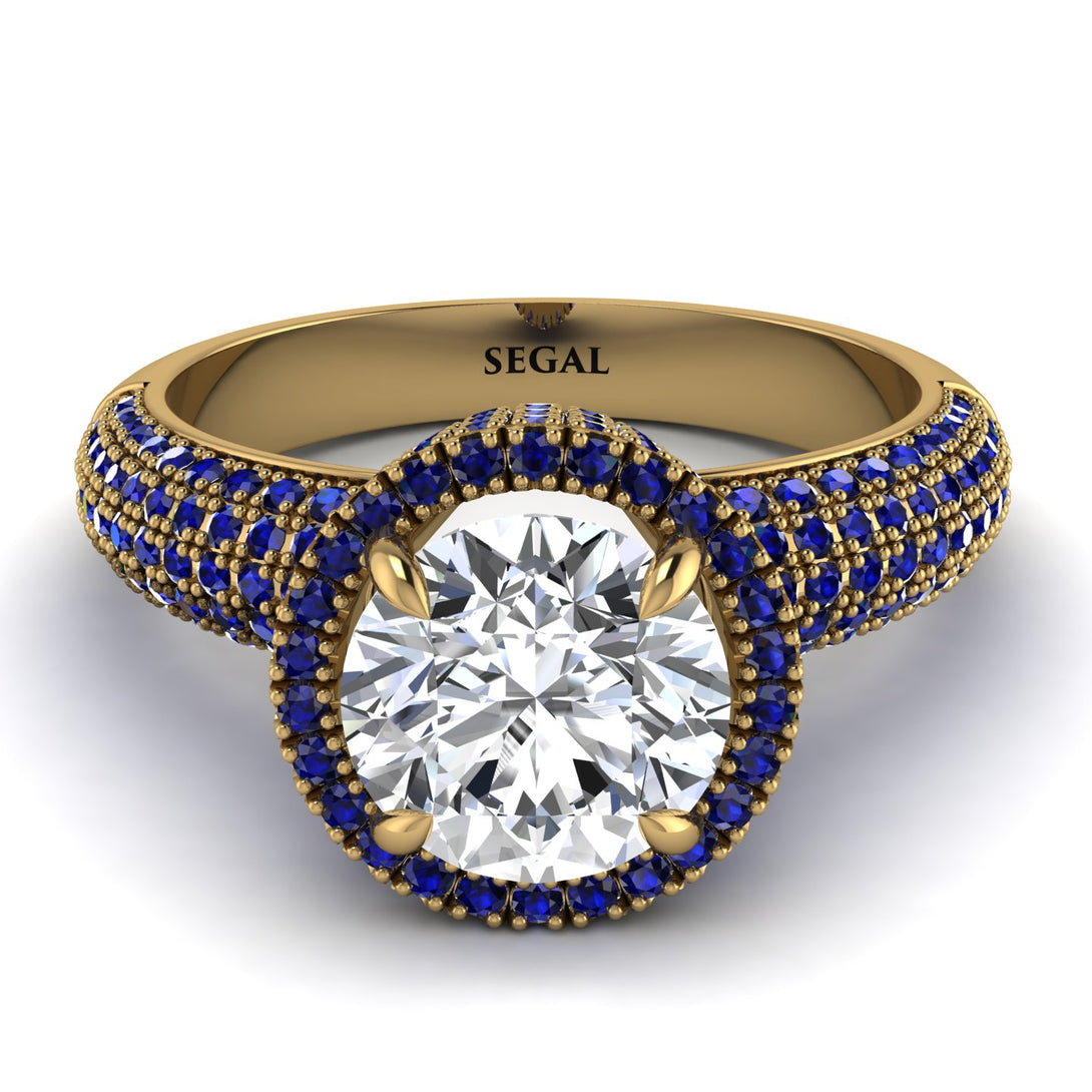 Diamond Cluster Halo Engagement Ring - Katie No. 61