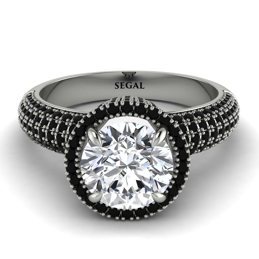 Diamond Cluster Halo Engagement Ring - Katie No. 33