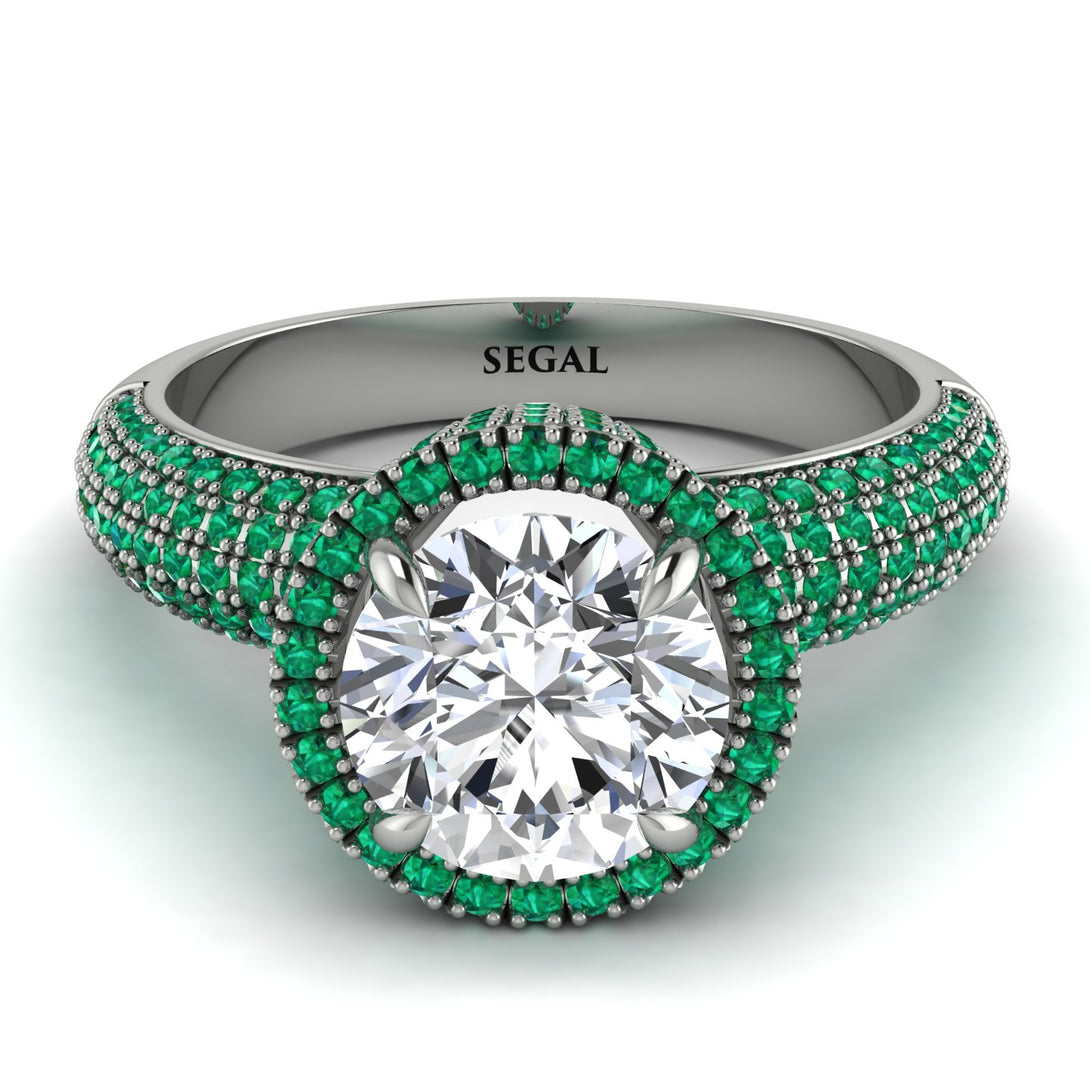 Diamond Cluster Halo Engagement Ring - Katie No. 18