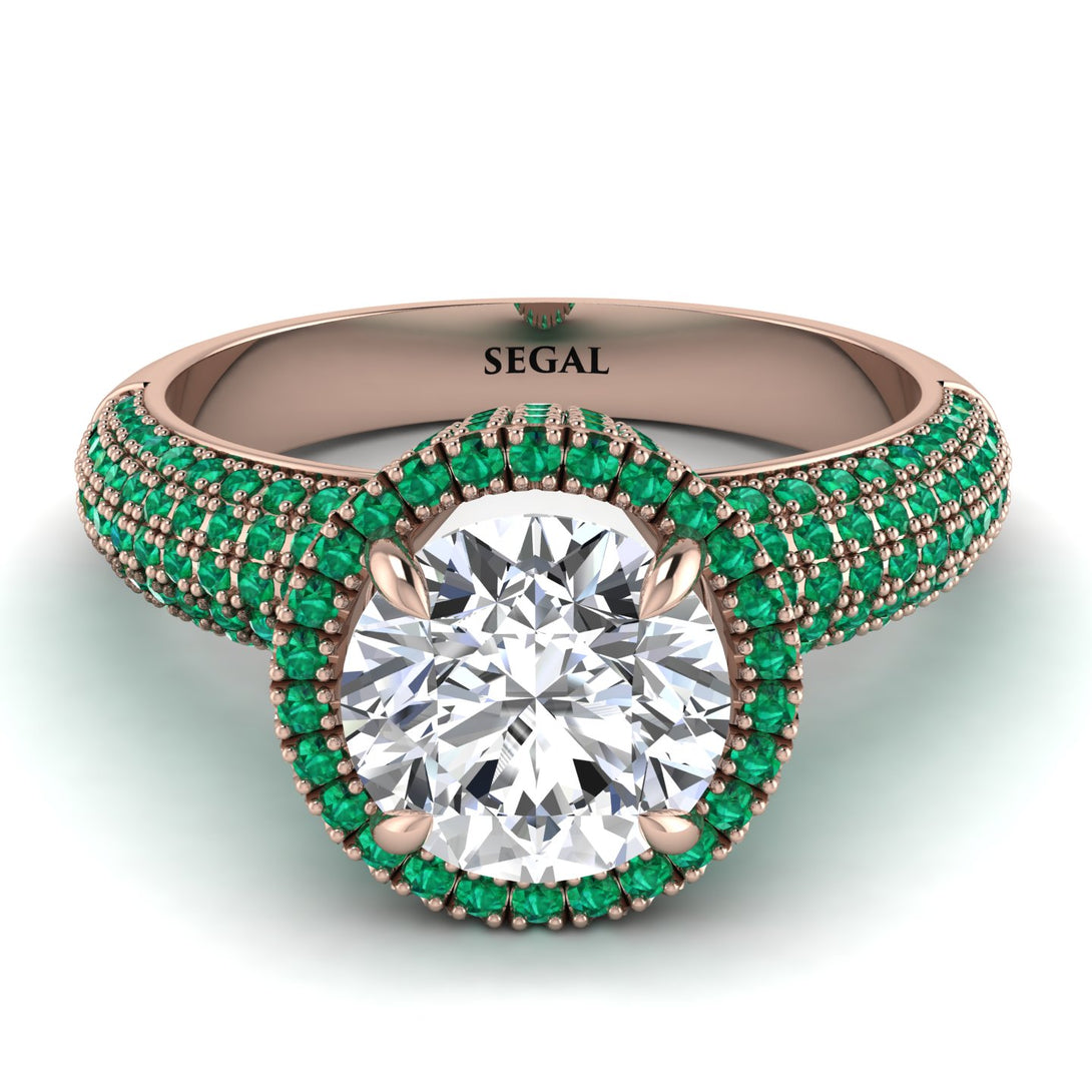 Diamond Cluster Halo Engagement Ring - Katie No. 17
