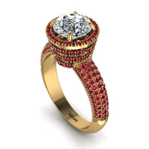Diamond Cluster Halo Engagement Ring - Katie No. 46 image 1