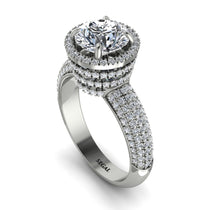Diamond Cluster Halo Engagement Ring - Katie No. 3 image 1