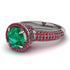 Emerald Cluster Halo Engagement Ring - Katie No. 51