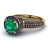 Emerald Cluster Halo Engagement Ring - Katie No. 64