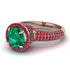 Emerald Cluster Halo Engagement Ring - Katie No. 50 image 2