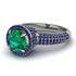 Emerald Cluster Halo Engagement Ring - Katie No. 66 image 2