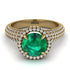 Emerald Cluster Halo Engagement Ring - Katie No. 4