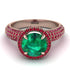 Emerald Cluster Halo Engagement Ring - Katie No. 50