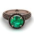 Emerald Cluster Halo Engagement Ring - Katie No. 35 image 3