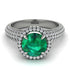 Emerald Cluster Halo Engagement Ring - Katie No. 6