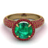 Emerald Cluster Halo Engagement Ring - Katie No. 49