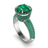 Emerald Cluster Halo Engagement Ring - Katie No. 21 image 1