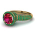 Ruby Cluster Halo Engagement Ring - Katie No. 25 image 2