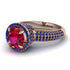 Ruby Cluster Halo Engagement Ring - Katie No. 71