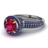 Ruby Cluster Halo Engagement Ring - Katie No. 72 image 2