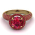Ruby Cluster Halo Engagement Ring - Katie No. 55 image 3