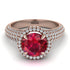 Ruby Cluster Halo Engagement Ring - Katie No. 11 image 3