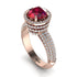 Ruby Cluster Halo Engagement Ring - Katie No. 11