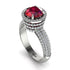 Ruby Cluster Halo Engagement Ring - Katie No. 12