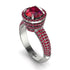 Ruby Cluster Halo Engagement Ring - Katie No. 57 image 1