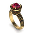 Ruby Cluster Halo Engagement Ring - Katie No. 40