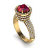 Ruby Cluster Halo Engagement Ring - Katie No. 10 image 1