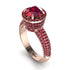 Ruby Cluster Halo Engagement Ring - Katie No. 56 image 1