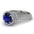 Sapphire Cluster Halo Engagement Ring - Katie No. 15 image 2