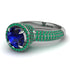 Sapphire Cluster Halo Engagement Ring - Katie No. 30 image 2