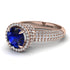 Sapphire Cluster Halo Engagement Ring - Katie No. 14 image 2
