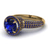 Sapphire Cluster Halo Engagement Ring - Katie No. 73 image 3