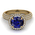 Sapphire Cluster Halo Engagement Ring - Katie No. 13 image 3